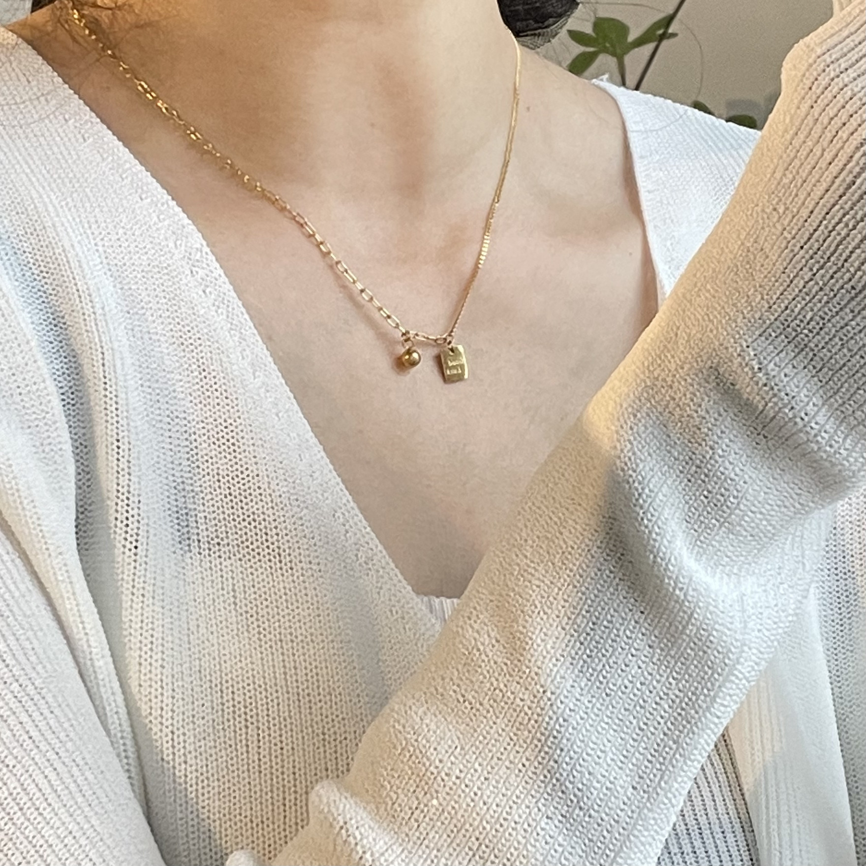 钛钢goodluck吊坠不易掉色锁骨链