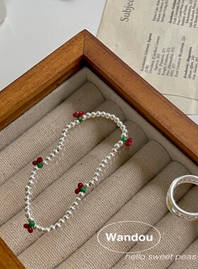 豌豆饰物原创手作纯银串珠ins风