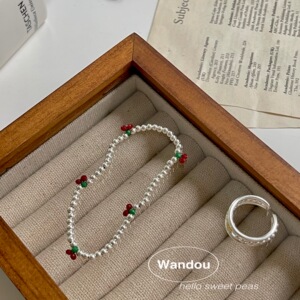 豌豆饰物原创手作纯银串珠ins风