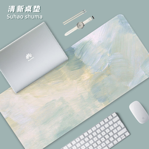 简约水彩鼠标垫高颜值办公桌垫