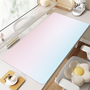 高级感渐变鼠标垫超大号蓝粉色彩极简风莫兰迪宿舍办公键盘桌垫子