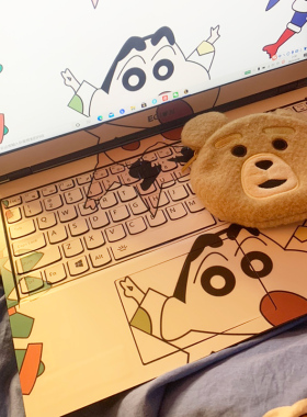 卡通可爱笔记本贴纸电脑适用于戴尔灵越燃14寸5000fit苹果华硕惠普华为联想拯救者小新通用保护贴膜全套定制