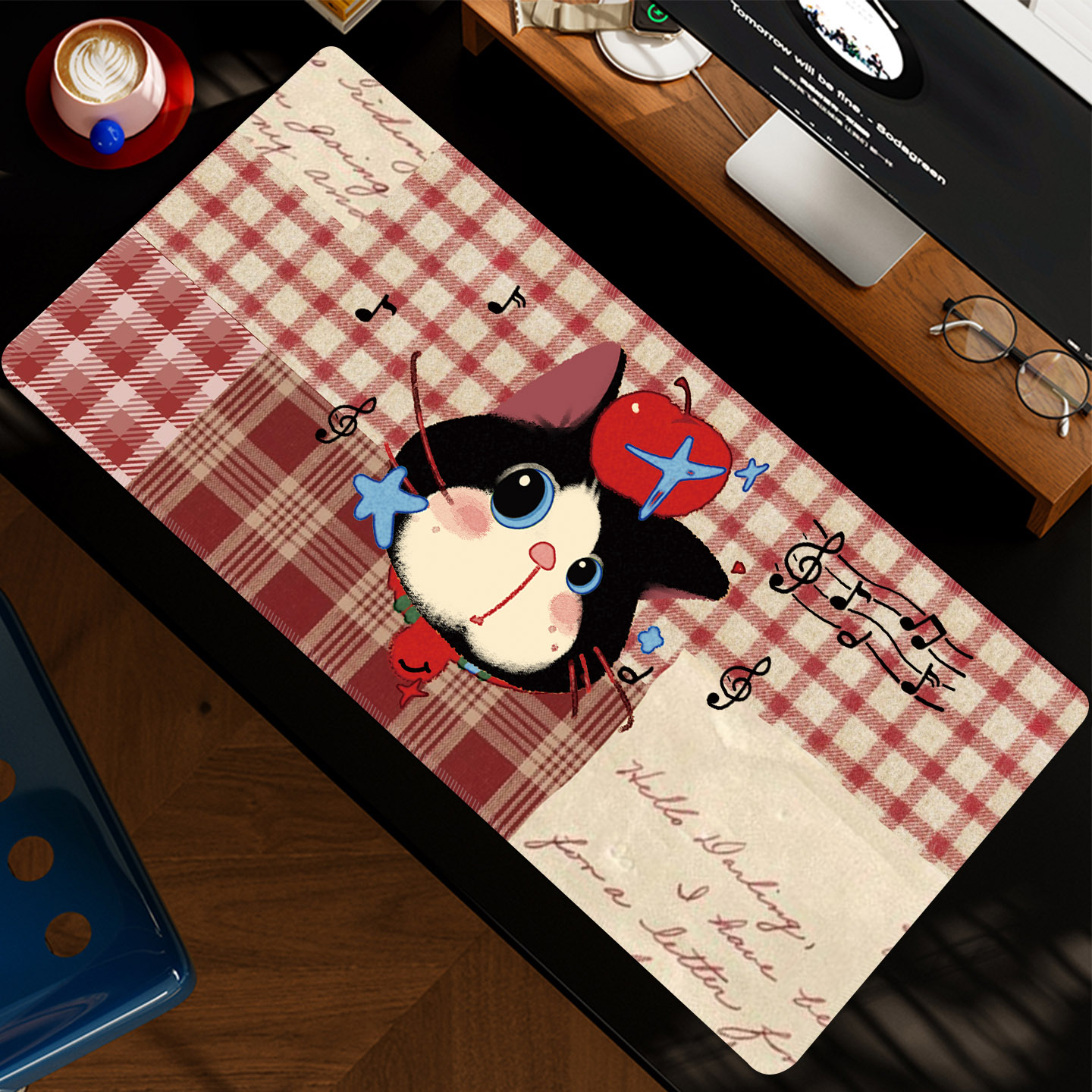 天然橡胶加厚防滑锁边超大鼠标垫