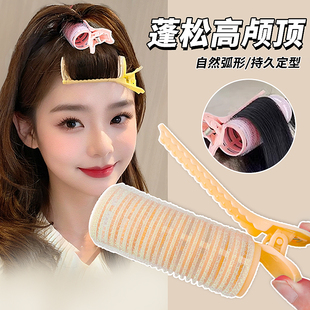 高颅顶头发蓬松神器定型发夹八字空气刘海卷发筒女前额带夹子头饰