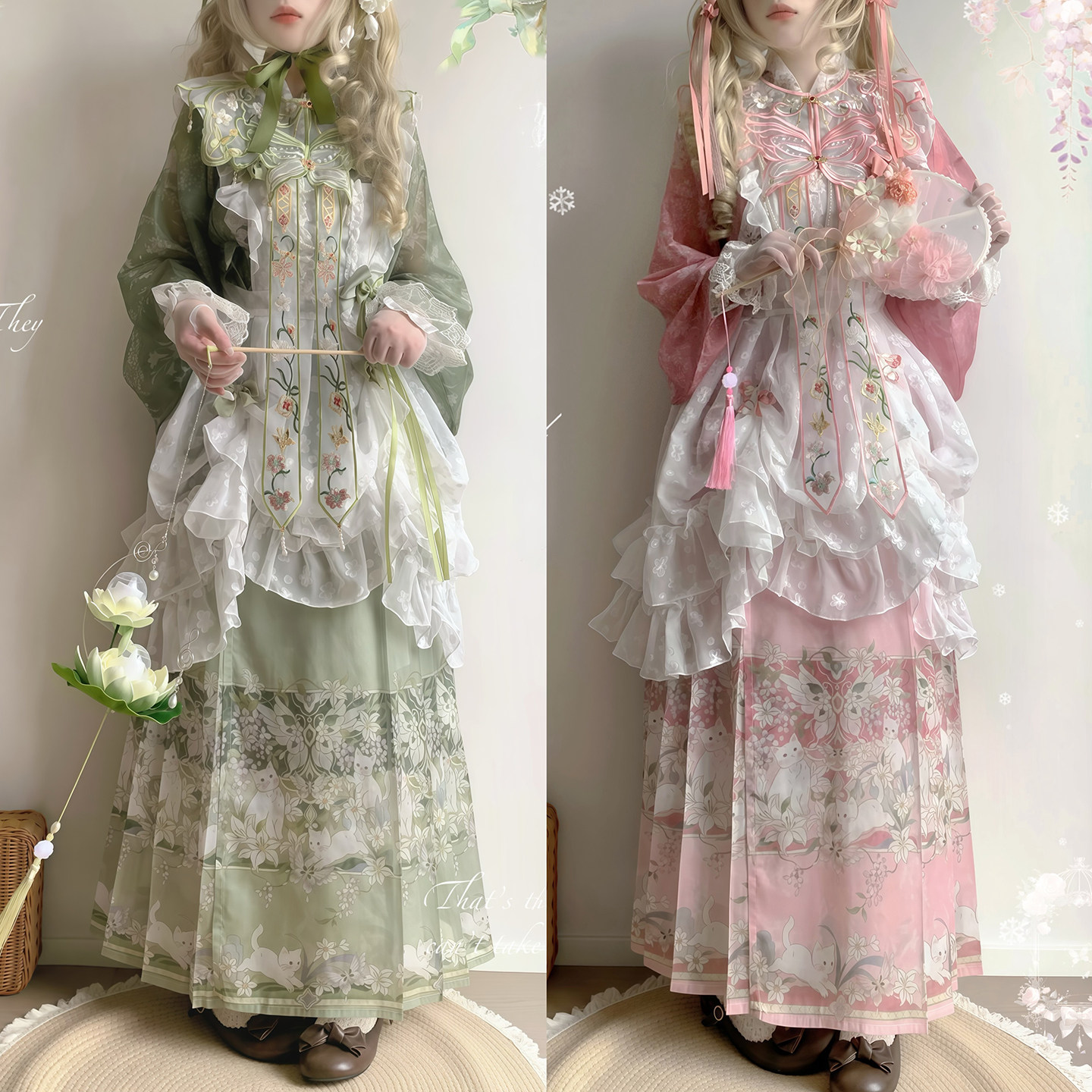 提花罩裙汉洋折衷刺绣云肩夏薄款图片