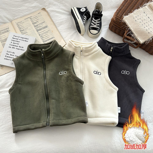 儿童加绒加厚马甲内胆冬季中大童