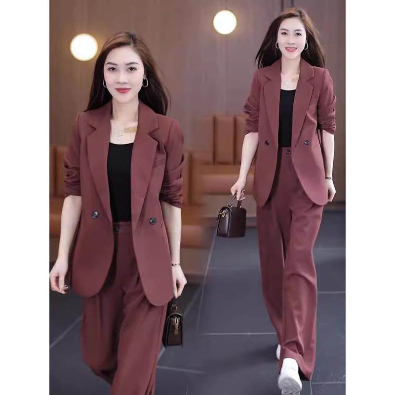 JOYIASS2025高级感通勤百搭纯色套装女修身秋冬西装外套搭配高腰