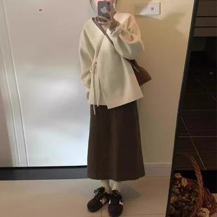 JOYIASS韩剧穿搭套装高级感气质外套针织上衣半身裙深冬装搭配一