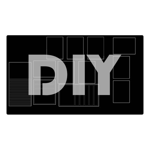 WS黑白双翼卡垫DIY卡牌垫子单人双人橡胶桌垫桌游垫定制定做