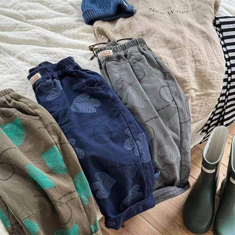 2026新款韩版宽松洋气男女童水洗棉印花休闲裤皮筋腰贴小标哈伦裤,运动/瑜伽/健身/球迷用品,亲子家庭装,淘宝优惠券,粉丝福利购,淘宝优惠卷