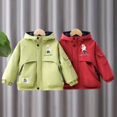 秋冬童装 冲锋衣外套摇粒绒双面新款 中大童拉布布加厚保暖防寒上衣