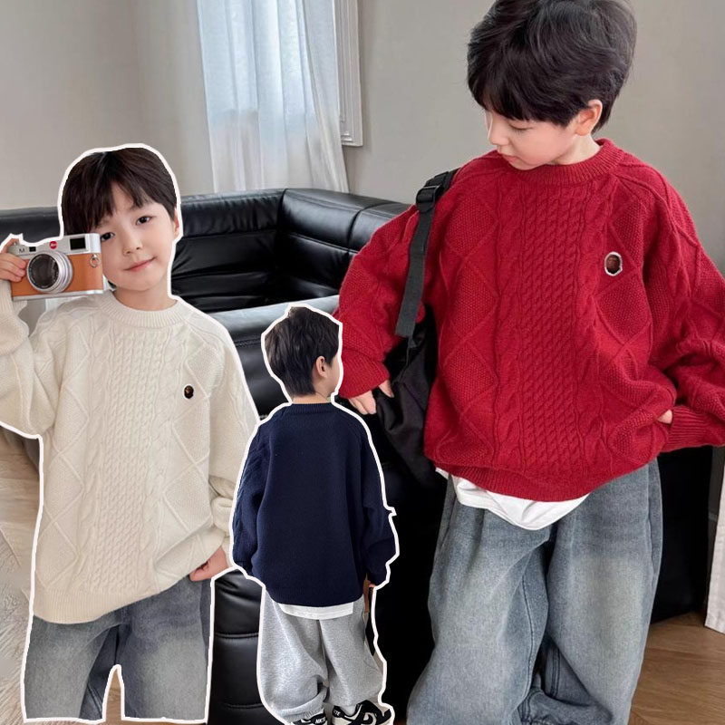 日本潮牌bapekids秋春冬季男女中大儿童装刺绣针织衫圆领毛衣上衣,童装/婴儿装/亲子装,卫衣/绒衫,淘宝优惠券,粉丝福利购,淘宝优惠卷