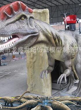 各种主题恐龙公园出售租赁仿真恐龙双冠龙仿真塑胶恐龙防雨防晒