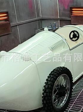 工厂手工定制高档白色米米敞篷老爷车汽车模型博物馆教学汽车