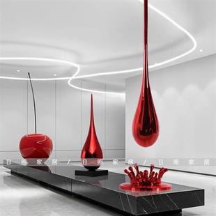 水滴雕塑玻璃钢客厅玄关电视柜悬挂装饰品摆件家居饰品装置艺术品