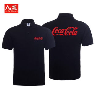 港味联名纪念T恤宽松BF原宿风短袖Coca Cola男女POLO衫潮