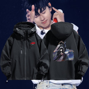 张杰同款衣服2026未LIVE开往1982演唱会连帽冲锋衣外套夹克衣服男