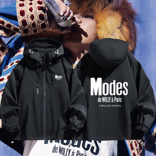 bigbang科切拉GD权志龙演唱会周边同款Modes冲锋衣外套夹克男衣服