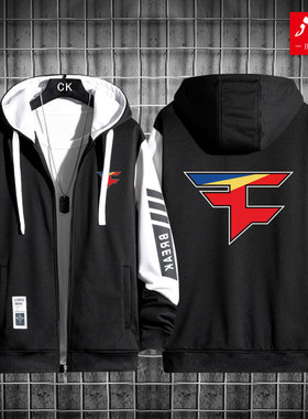 FaZe战队游戏CSGO比赛衣服RAIN宽松休闲百搭连帽拉链卫衣外套情侣