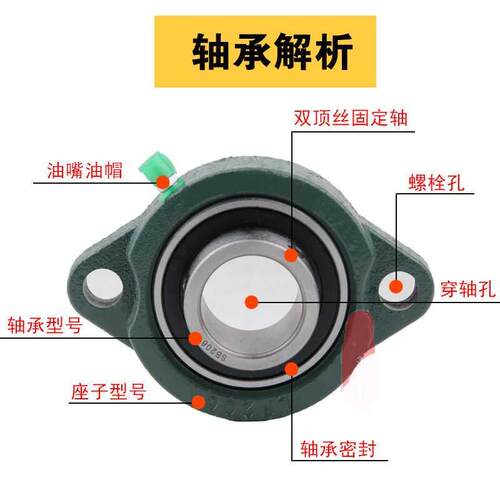 外球面带短脚菱形座SBLF201 202 LF203 204 205 206 207  轴承 SB