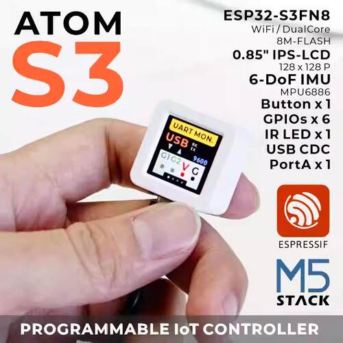 官方M5Stack mS3 ESP32S3 高集成度可编程物联网IoT控器
