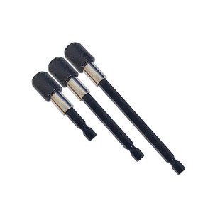 WD3pcs六角柄黑帽快脱自锁加长接杆电钻起子转换接Y杆批头连接杆