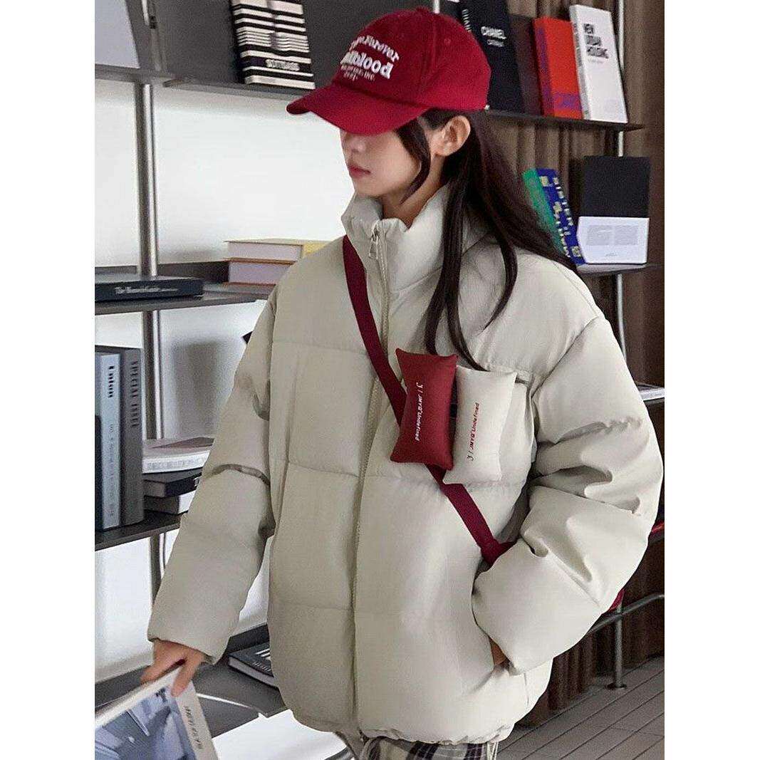 棉服男女款冬季加厚高级感休闲棉衣外套欧美高街立领保暖面包服