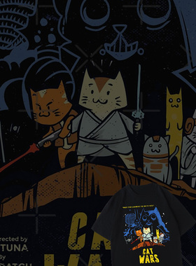 星战猫趣味T恤The Force Cat Wars Funny t shirts bulk tee穿搭