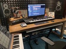 实木琴桌电钢琴桌子编曲工作台音乐制作桌录音棚调音台MIDI键盘桌