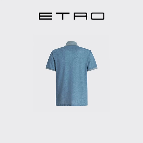 Etro 23 Весна и лето Новые мужчины Posri Blossom Khan Bmaer Jersey Slim маленькая поливальная рубашка поло