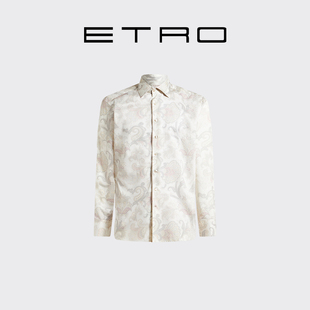 ETRO艾绰 首降 25新款 男士 衬衫 佩斯里图案印花直角领长袖 新品