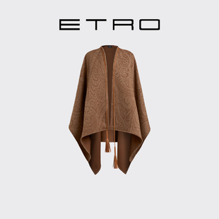ETRO艾绰 女士佩斯里提花图案提花斗篷披肩 25秋冬新款