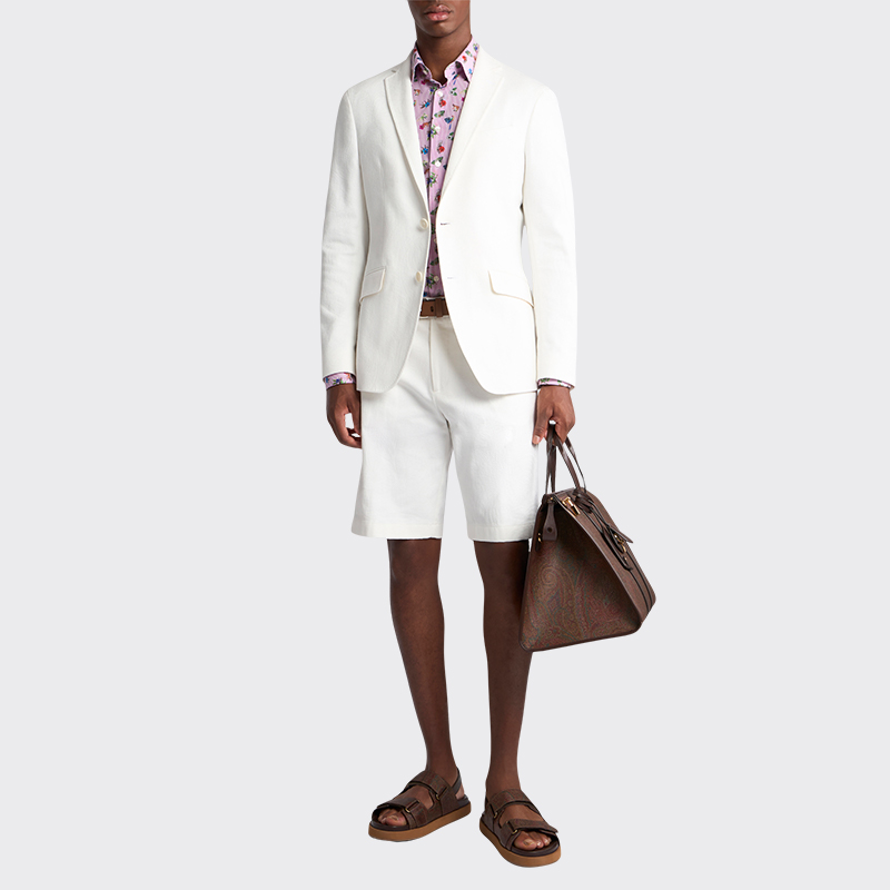 ETRO艾绰棉质提花百慕大短裤