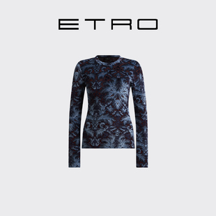 型雪尼尔提花图案圆领长袖 ETRO艾绰 版 修身 上衣 25秋冬新款