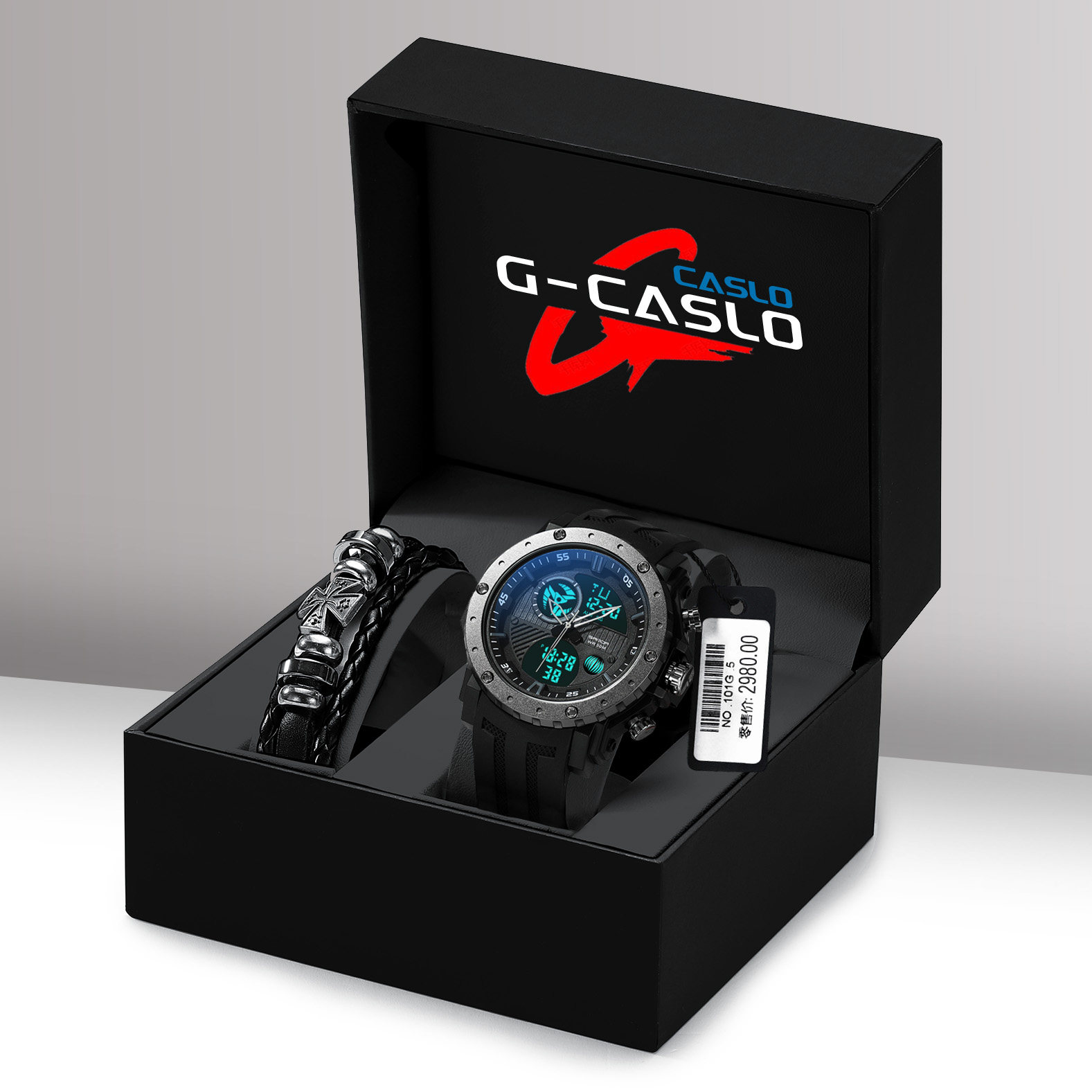 手表男士初中高中学生运动多功能高级感黑武士电子七夕礼物送男友