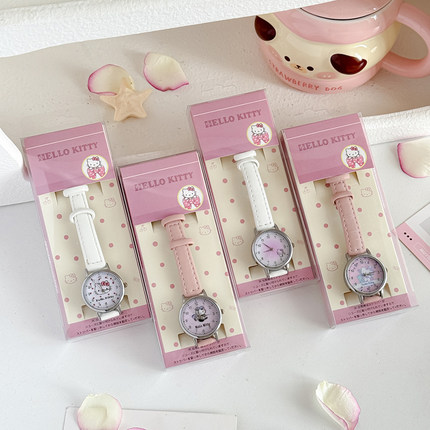 Hellokitty儿童手表女孩6到12岁小学生专用只看时间初中女生石英
