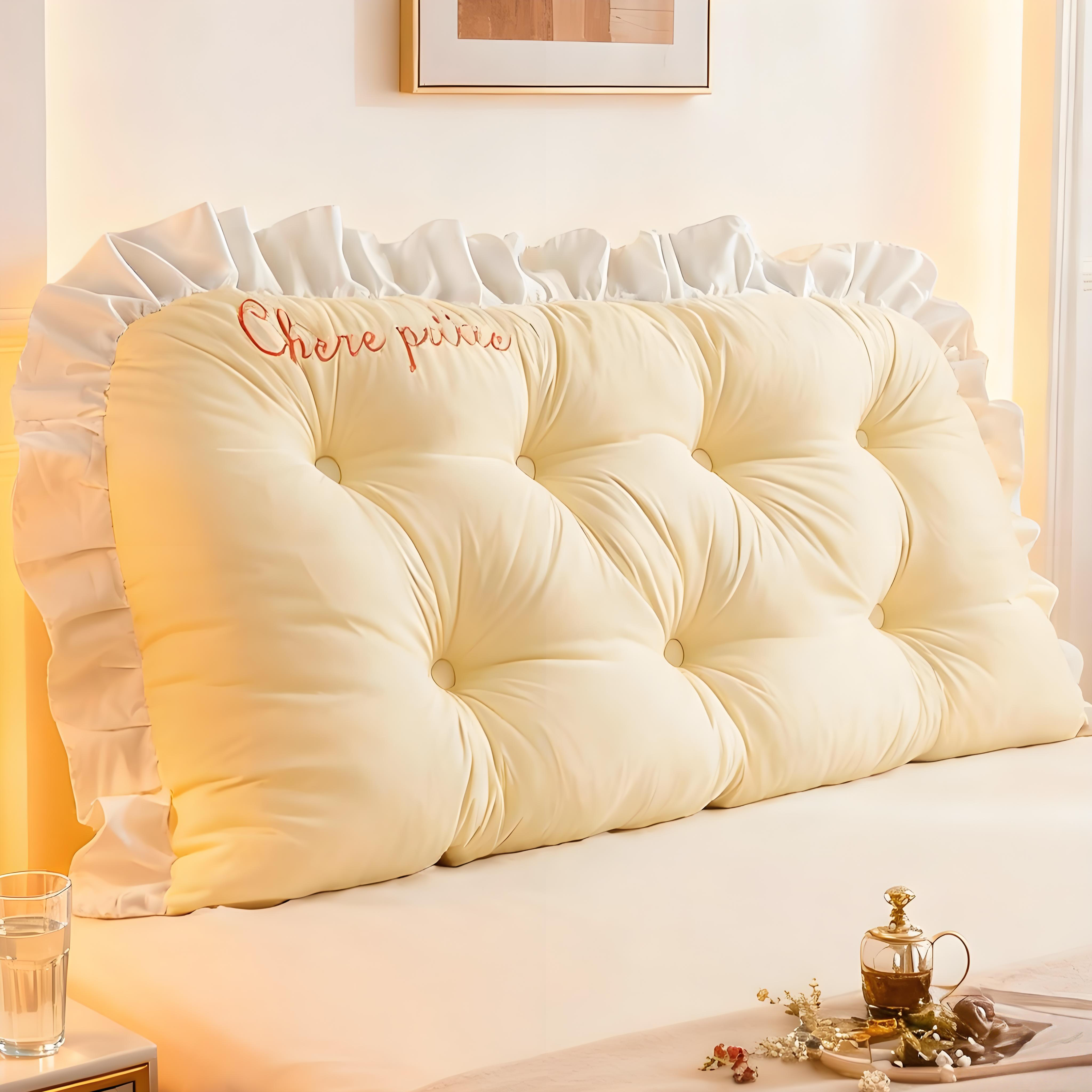 时尚床上靠垫卧室床头软包靠背米黄榻榻米靠枕双人沙发软垫可拆洗,居家布艺,床头靠垫,淘宝优惠券,粉丝福利购,淘宝优惠卷