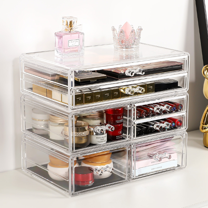 亚克力化妆品收纳盒简约抽屉盒子