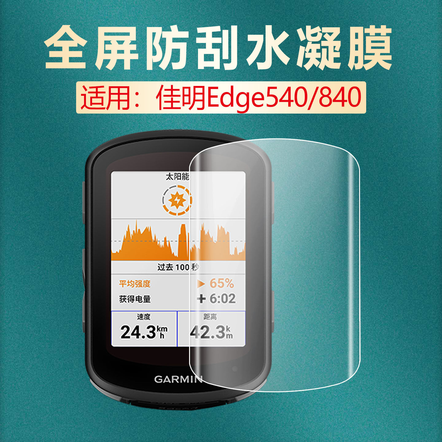 适用佳明edge540/840码表水凝膜图片