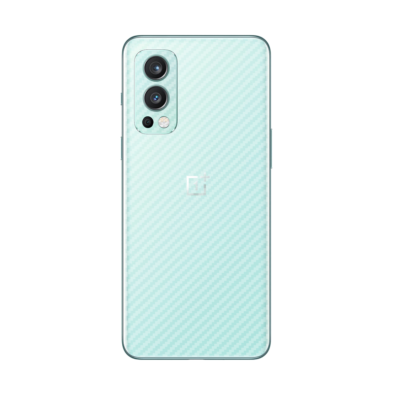 适用OnePlus一加Nord2碳纤维手机背膜DN2101磨砂超薄透气一加Nord2T全包镜头一体CPH2399diy定制防刮滑后贴5g