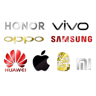 适用苹果华为荣耀LOGO金属贴vivo手机壳装饰背贴纸oppo平板电脑镜面logo金属标志贴膜diy个性三星心系天下标