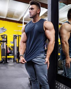 ALPHALETE运动背心男健身训练衣纯棉坎肩吸汗透气亲肤纯色GYM背心