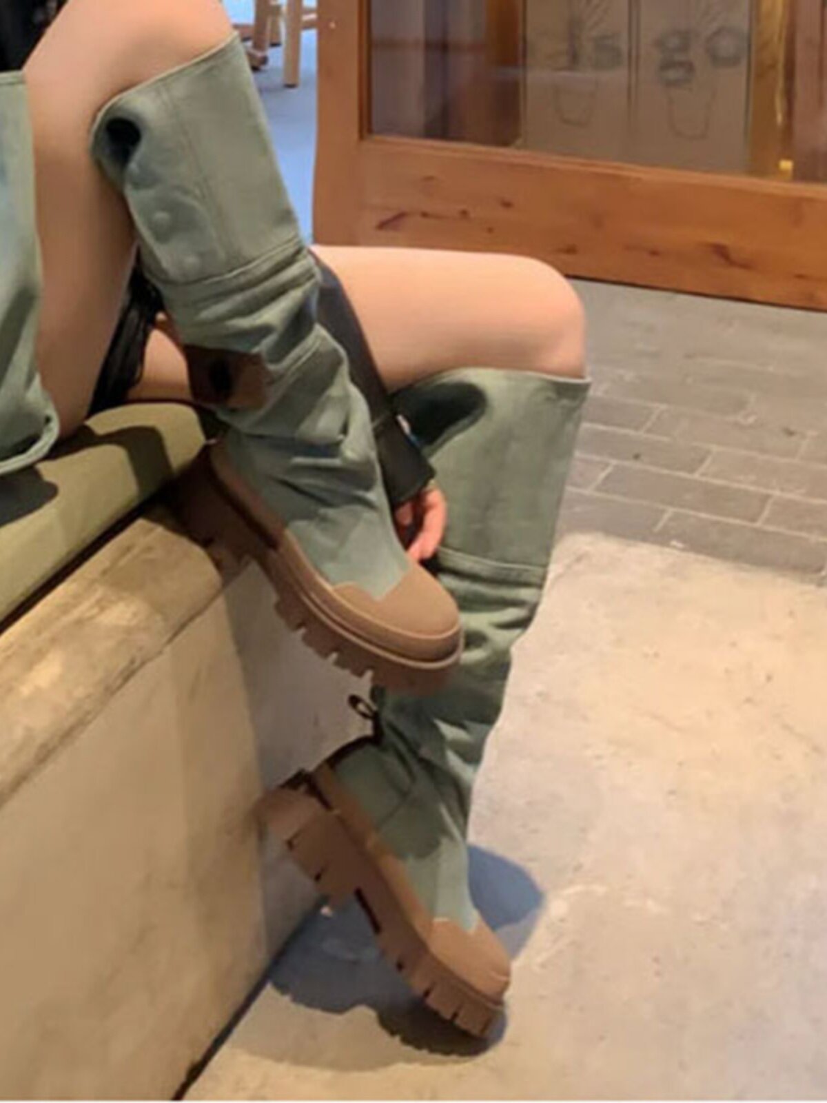 AMORELAN THICKSOLE OUTDOOR CARGO BOOTS WOMENS SUMMER 2024 NEW SPICE GIRL STYLE LONG TUBE HIKING BOOTS WESTERN COWBOY BOOTS