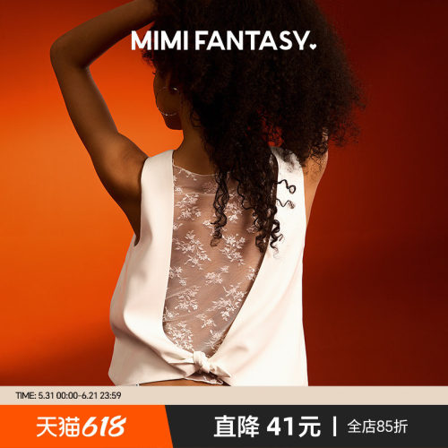 辣妹性感蕾丝露背上衣白色背心