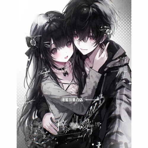 抱盒40张 无条件扭蛋伶俐 情侣头像壁纸插画原创圈直购高清无水印