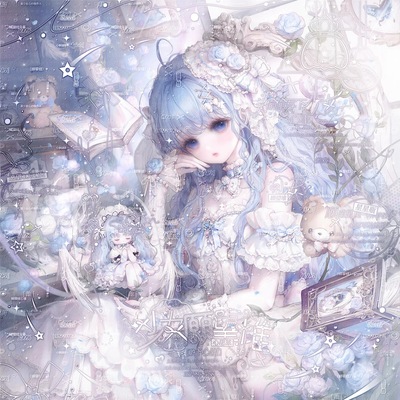 14张 假酒烧直购 卡通女生动漫插画头像扭蛋机原创圈 高清有底纹