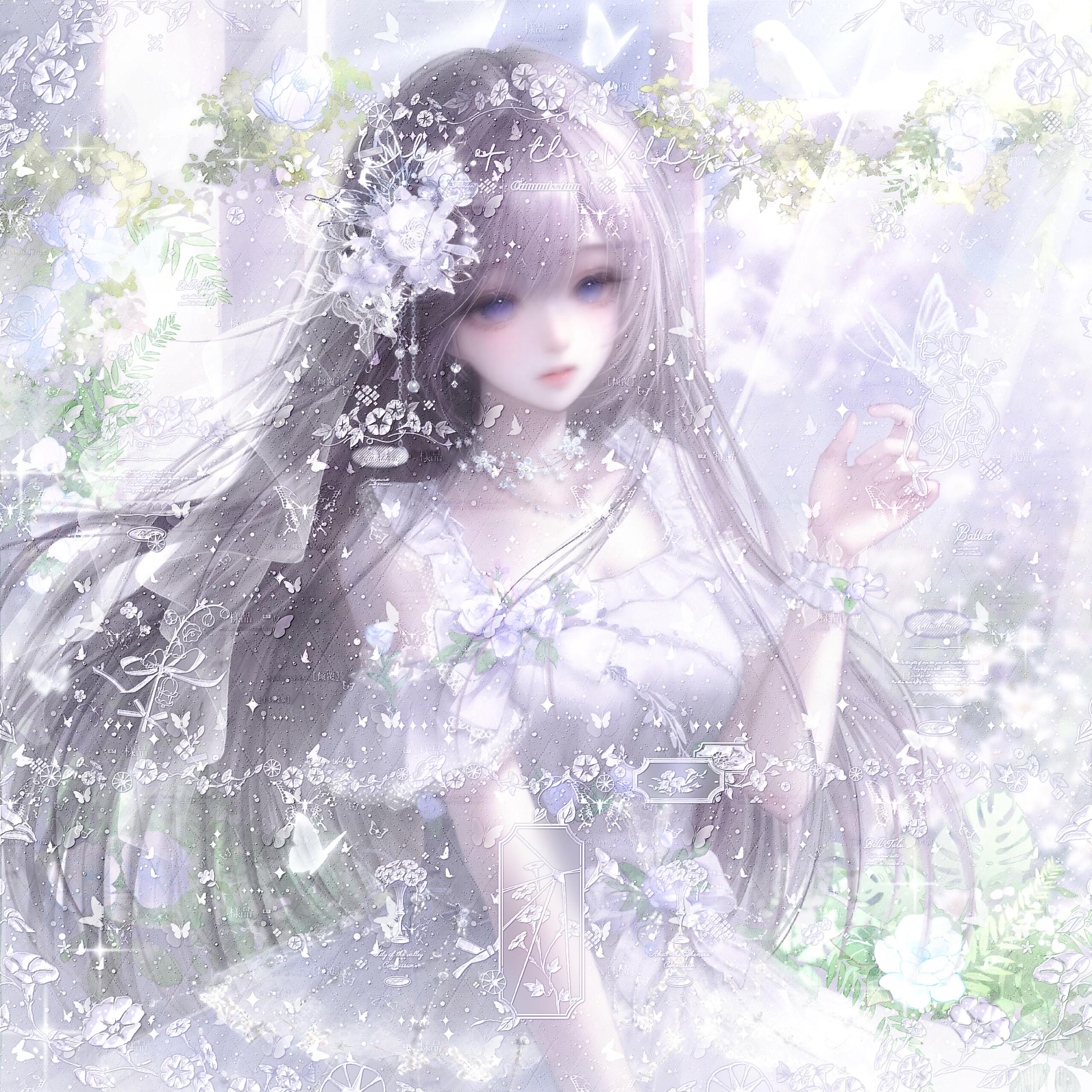 20张 original扭蛋 女生动漫厚涂插画头像原创圈直购 高清有普白