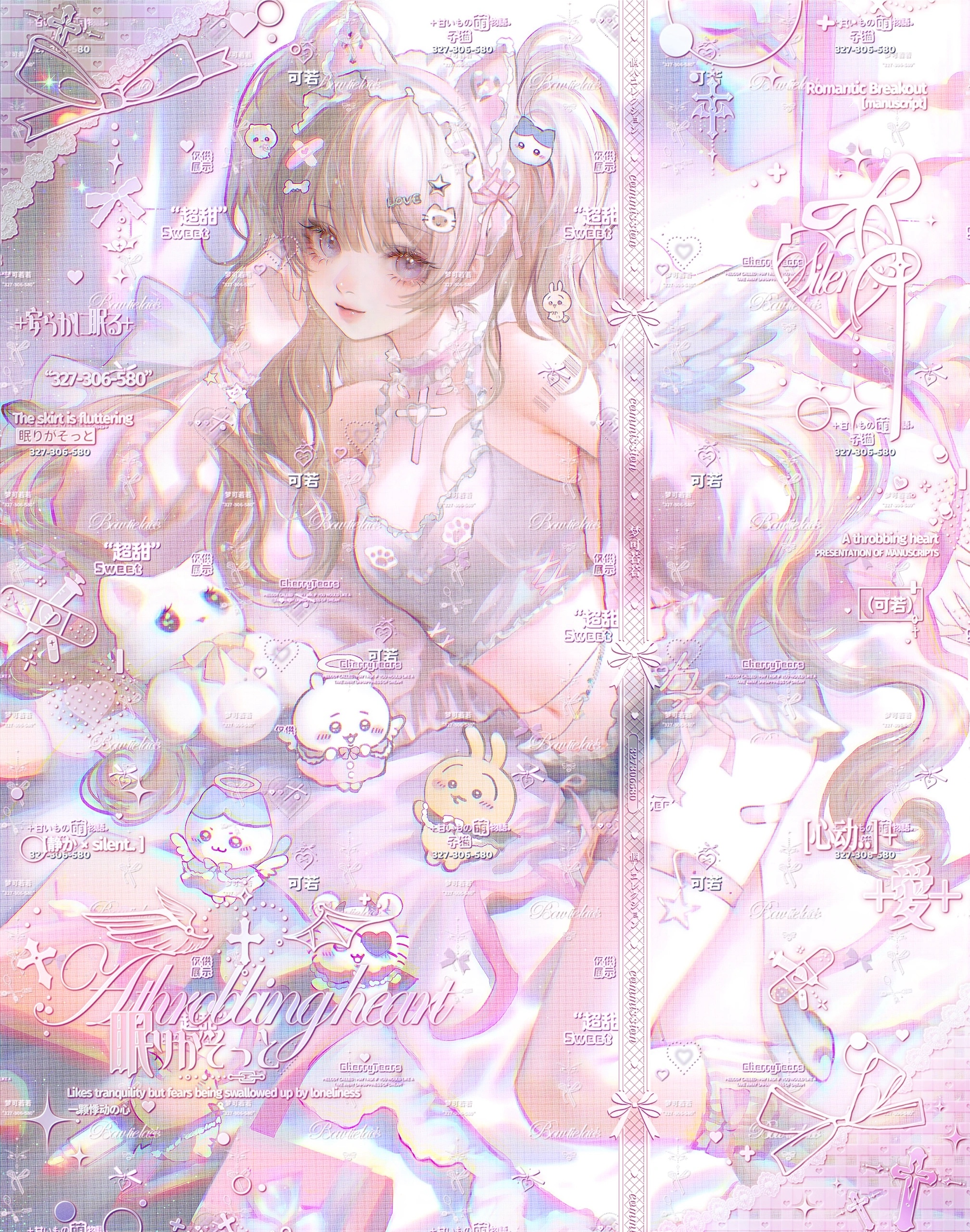 80张 收藏家扭蛋15期 女生厚涂插画头像壁纸原创圈直购高清无水印