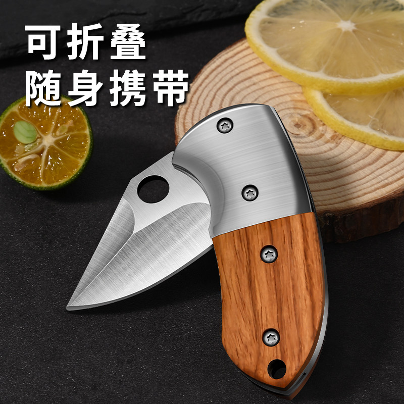 日式折叠水果刀家用多功能钥匙扣拆快递鱼头小刀子尖刀剔骨蒙餐刀