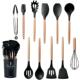 Kitchen Utensils Cookware Pcs for Stick Silicone Non Set